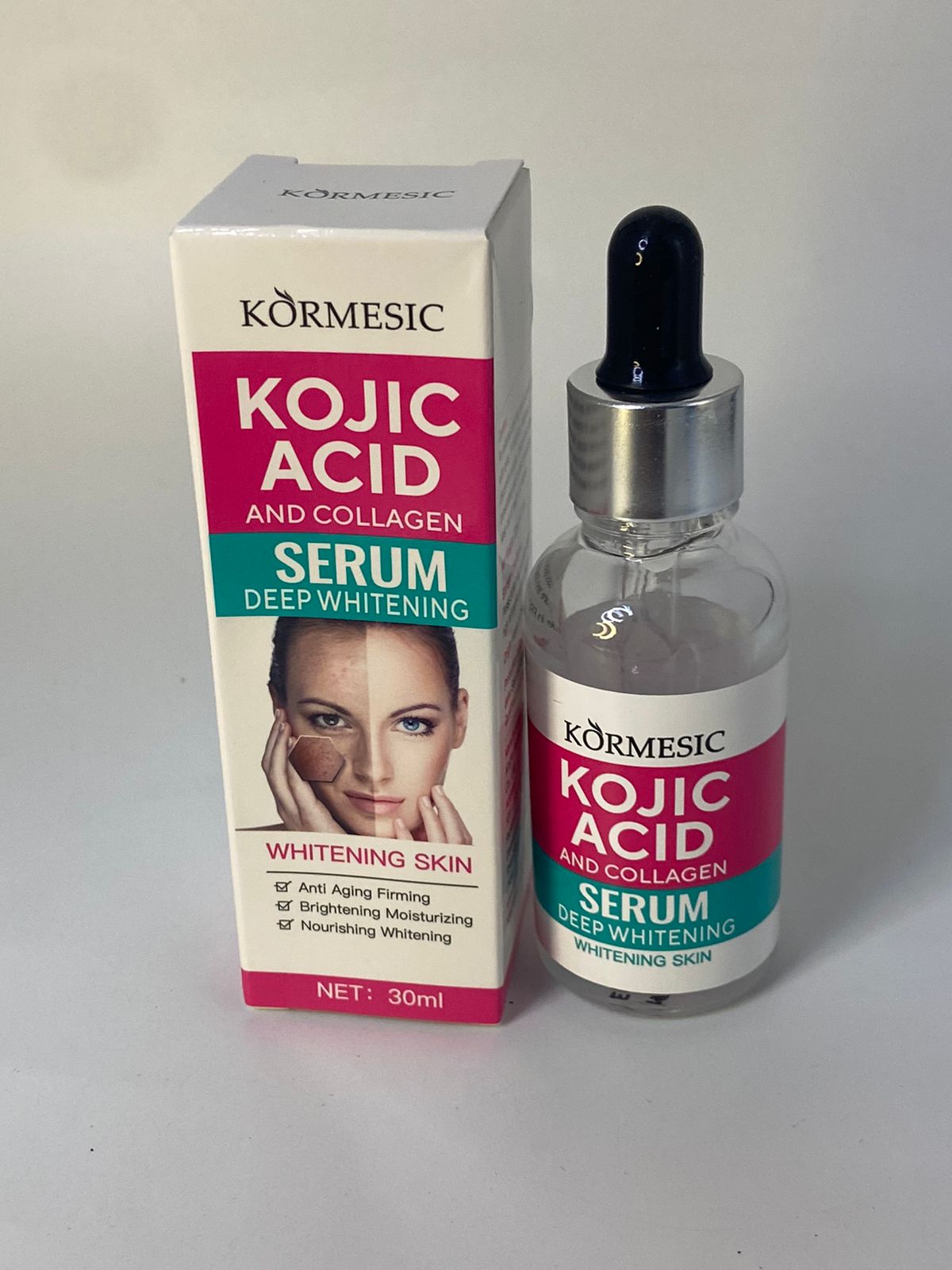 miniatura de KIT 4 PRODUCTOS ACIDO KOJICO jabon + serum + contorno ojos + locion 40% DESCUENTO